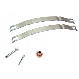 A spring securing a Volvo dump truck