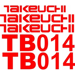 Takeuchi stickers sticker tb014 tb015 tb016
