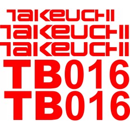 Takeuchi stickers sticker tb014 tb015 tb016