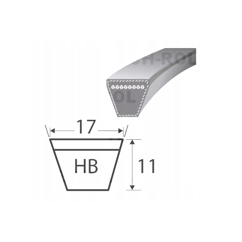 Yellow V-belt Ursus C 360 HB1165 Stomil Sano
