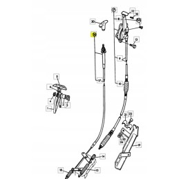 Engine extinguishing cable for JCB backhoe loader