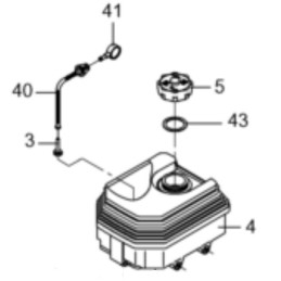Wacker bh23 bh24 fuel filter 0125485