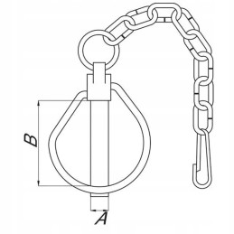 Cotter pin for cbm hook ball, cat. 2, 12x56