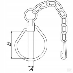 Cotter pin for cbm hook ball, cat. 2, 12x56