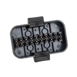 Universal black electrical box with 10 connectors