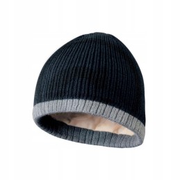 Gray and black Elysee winter hat, thick and warm
