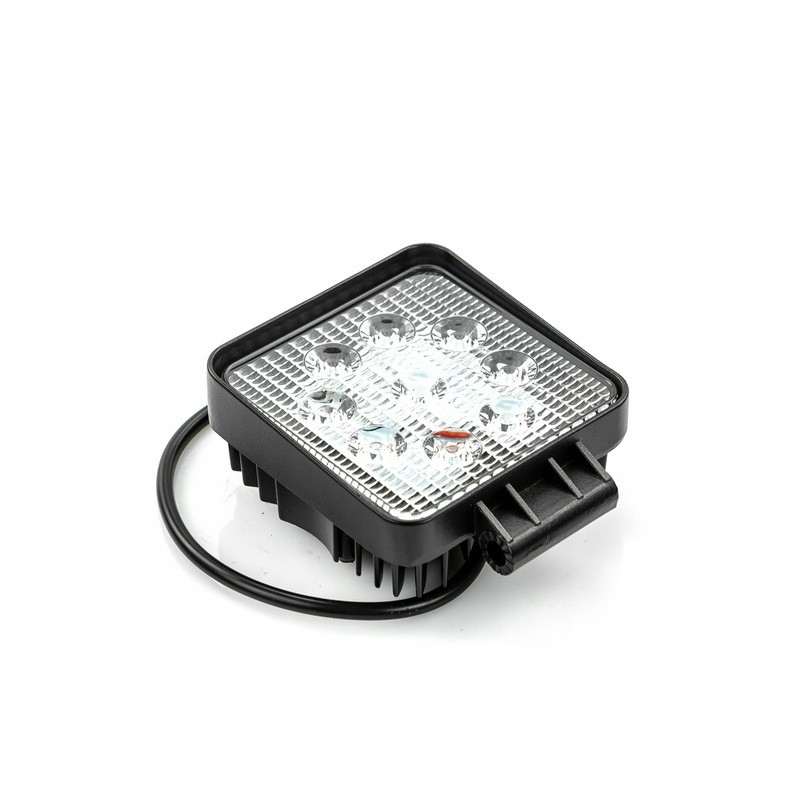 Square halogen work lamp 9 LED 27 W 9 32v