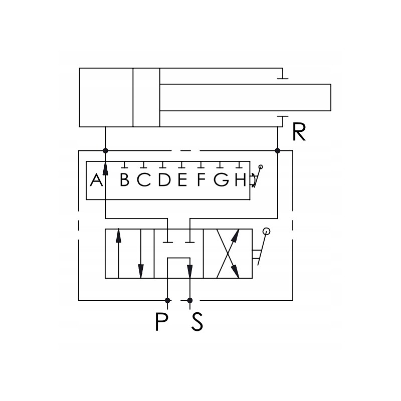 Support control valve hbs 9 ways 8 pos