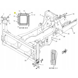 Cat backhoe loader stabilizer slide 15 mm