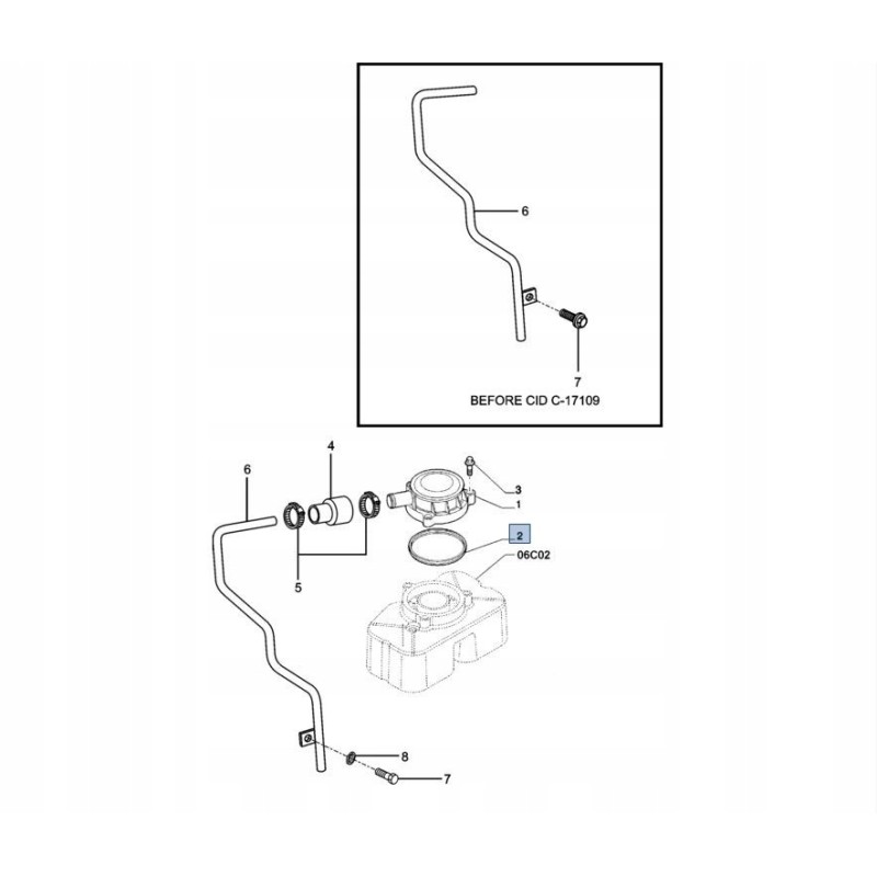 Odmy filter gasket new holland case 2852028