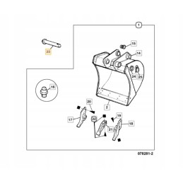 Rear bucket pin jcb 3cx 4cx 8050 8060 911 12400