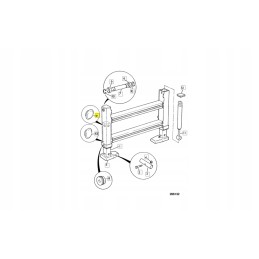 Support slide long life jcb 3cx 4cx 23 mm
