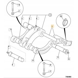 Bucket pin 25mm mini jcb 801 802 911 23900