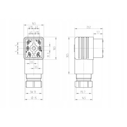 Go 60 wf female connector for Hirschmann cable