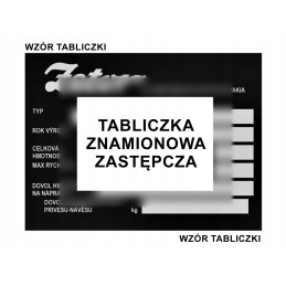 The replacement nameplate for the Zetor is stamped