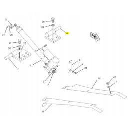 Tilt cat 950g actuator pin 1244231