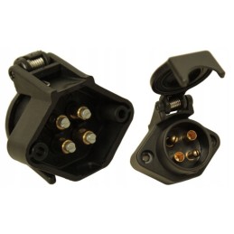 4-pole universal socket for tractor trailers