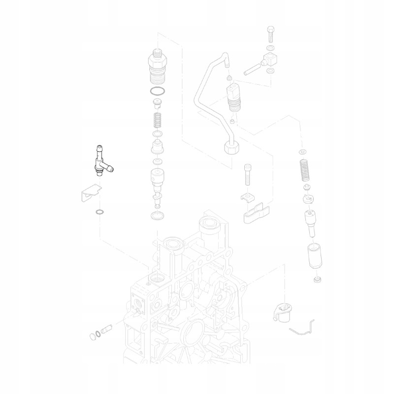 Hatz 01756800 fuel line tee 1b20 1b30