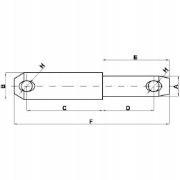 Lower link pin 22x87 mm category 1 2 kramp