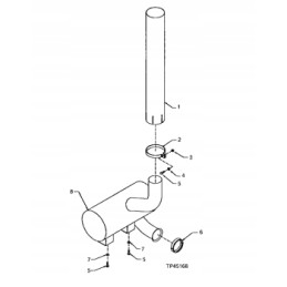 Metal clamp for john deere 844 750c 700k muffler