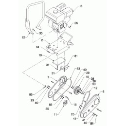 Wacker vp1340 vp1540 vp2050 V-belt 0117023