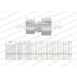 Hydraulic connector AA M22x1 5xM16x1 5 Warynski