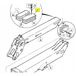 Extension slide JCB Long Life loader 14 4 mm