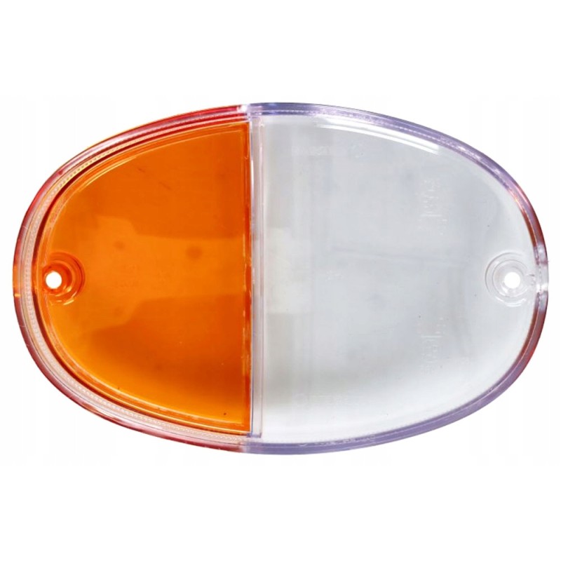 Glass lamp shade, front position indicator