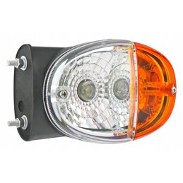 Glass lamp shade, front position indicator