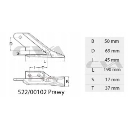 Right side mini excavator, type Shark CVA