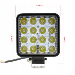 48w 60 degree square work lamp