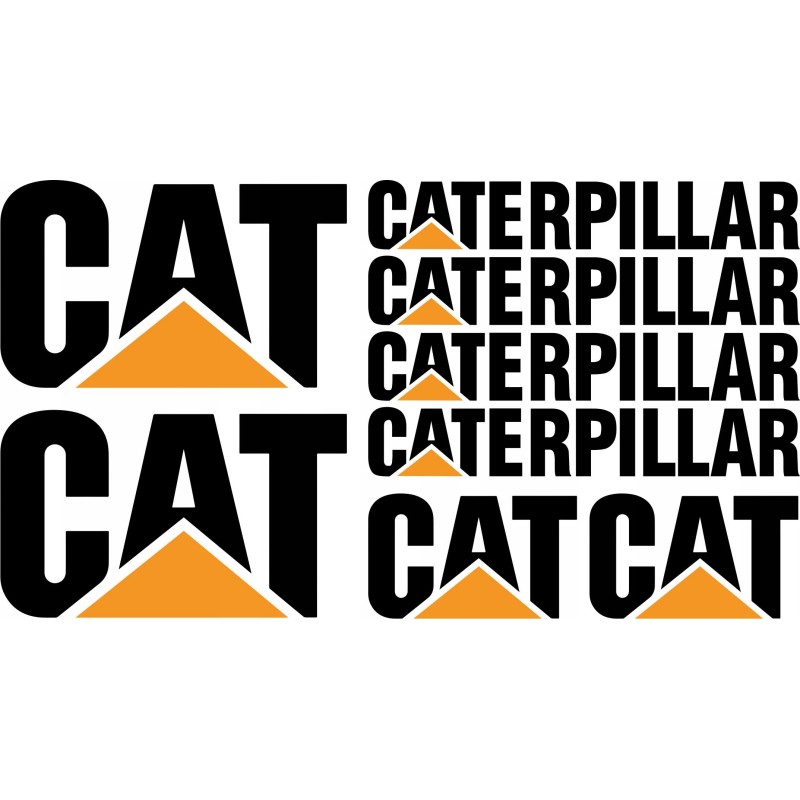Cat caterpillar stickers excavator loader set