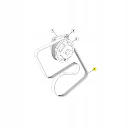 JCB dieselmax 320 belt 08599 8pk1855 without air conditioning