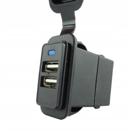 Hermetic double USB socket for 37x21mm frames