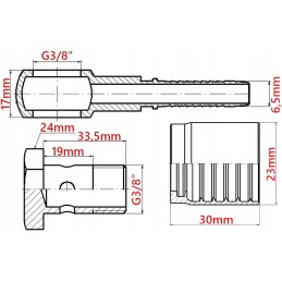 5x eyelet ferrules 3 8 dn6 with banjo screw sleeve