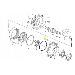 Wheel stud Volvo M18x1 5 backhoe loader