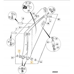 Boom arm bushing JCB 3CX 4CX 809 00131