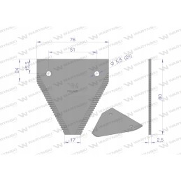 Bison 506000001 serrated blade for knife bar