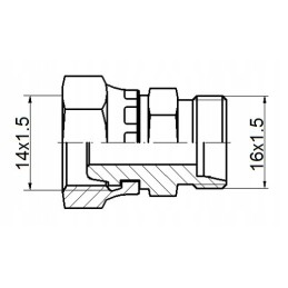 Thread reduction with nut m14x1 5 8l m16x1 5 10l