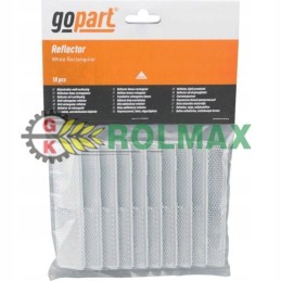 Rectangular glued reflector, white, 105 x 24 mm