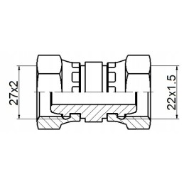 Straight connector aa m27x2 m22x1 5 hydrolider