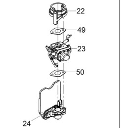 Wacker bs 2 bs 2i carburetor connector walbro 0180920