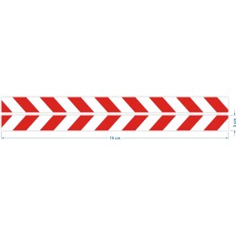 Reflective warning stripes stickers 5x75cm