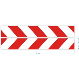 Reflective warning stripes stickers 9x60cm