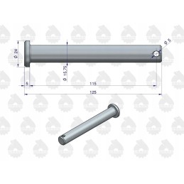 Pins of the unfastening rod arms mf 1661883m1