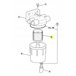Fuel separator strainer filter jcb 3cx 32 925371