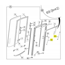 JCB 3CX 4CX rear window gas actuator