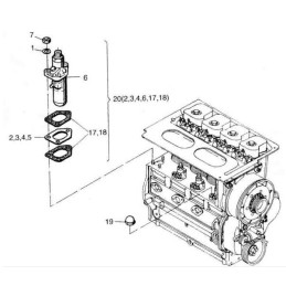 Hatz l injection pump gasket 0 1 03168400