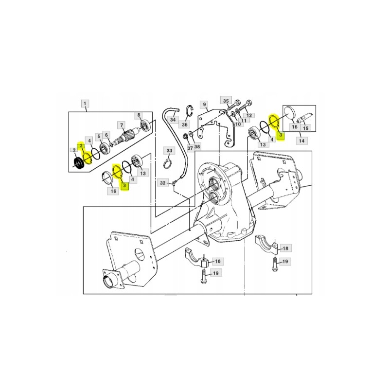 John Deere drive system spring ring
