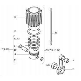 Hatz 2g30 2g40 piston pin bushing 03785300